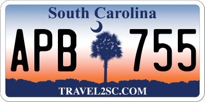SC license plate APB755