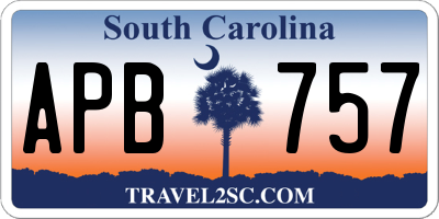 SC license plate APB757