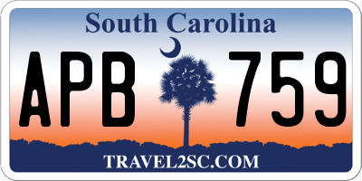 SC license plate APB759