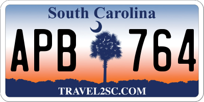 SC license plate APB764