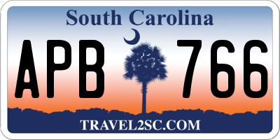 SC license plate APB766