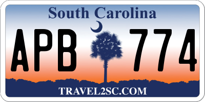 SC license plate APB774