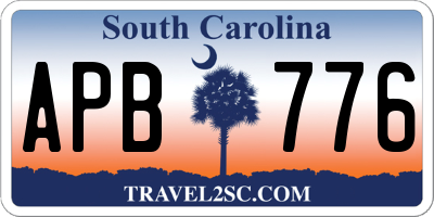 SC license plate APB776