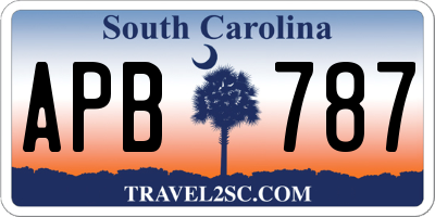 SC license plate APB787
