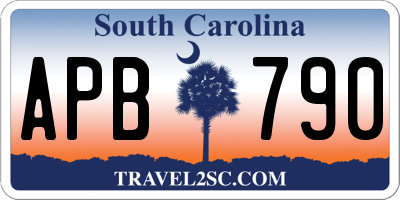 SC license plate APB790