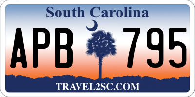 SC license plate APB795