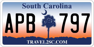 SC license plate APB797