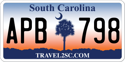 SC license plate APB798