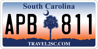 SC license plate APB811