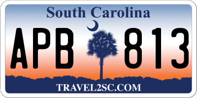 SC license plate APB813