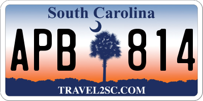 SC license plate APB814
