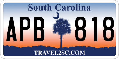 SC license plate APB818