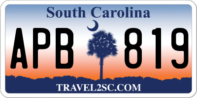 SC license plate APB819