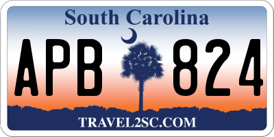 SC license plate APB824