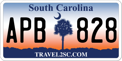 SC license plate APB828