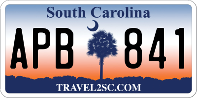 SC license plate APB841