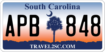 SC license plate APB848