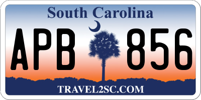 SC license plate APB856