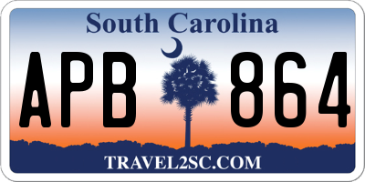SC license plate APB864