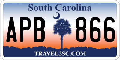 SC license plate APB866