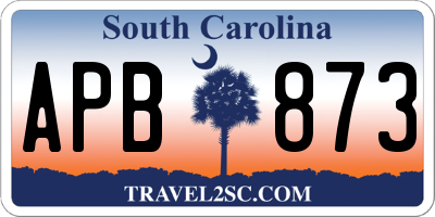 SC license plate APB873