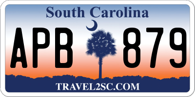 SC license plate APB879