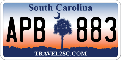 SC license plate APB883