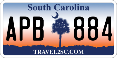 SC license plate APB884