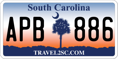 SC license plate APB886
