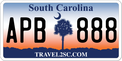 SC license plate APB888
