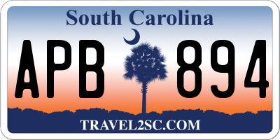 SC license plate APB894
