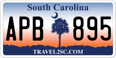 SC license plate APB895