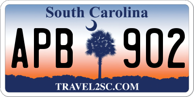 SC license plate APB902