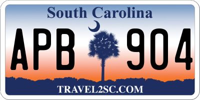 SC license plate APB904