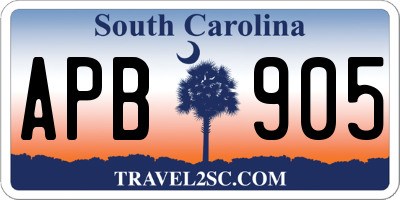 SC license plate APB905