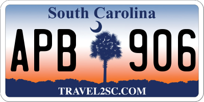 SC license plate APB906