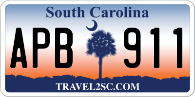 SC license plate APB911