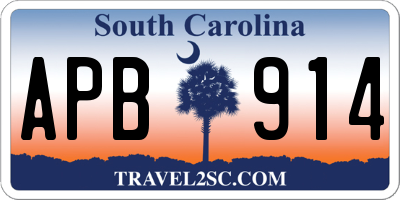 SC license plate APB914