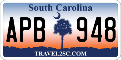 SC license plate APB948
