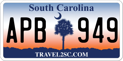 SC license plate APB949