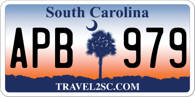 SC license plate APB979