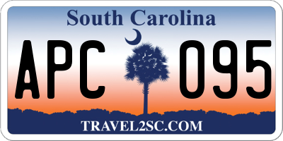 SC license plate APC095