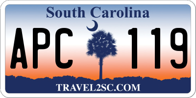 SC license plate APC119