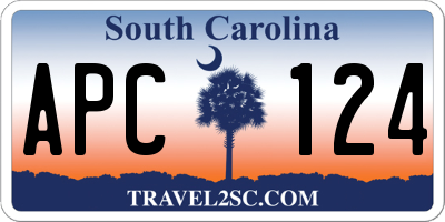 SC license plate APC124