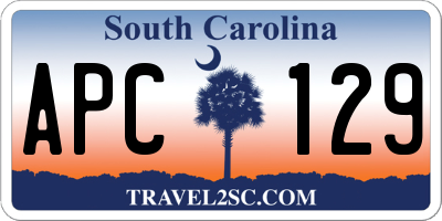 SC license plate APC129