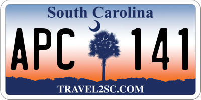 SC license plate APC141