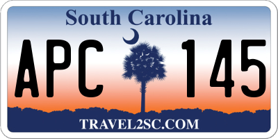 SC license plate APC145