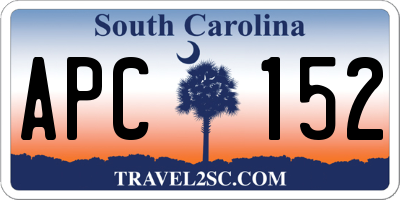 SC license plate APC152