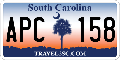 SC license plate APC158