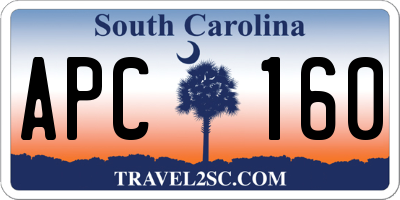 SC license plate APC160